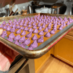 Dog treat recipe Blueberry meringues