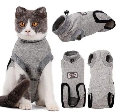 Bonaweite Pet Cat Professional Recovery Suit for Abdominal Wounds and Skin Diseases