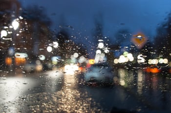 Car at Night in the Rain Car at Night in the Rain