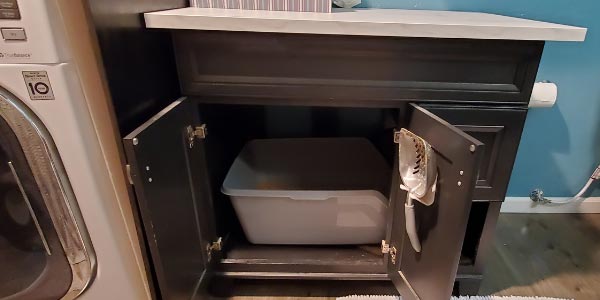 DIY litter box set up example