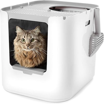 Modkat extra large litter box with top and front entry