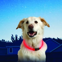 NiteHowl LED Safety Necklace, Universal, Reusable Visibility Necklace for Pets