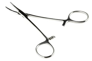 Stainless Steel Self-Locking Curved Forceps