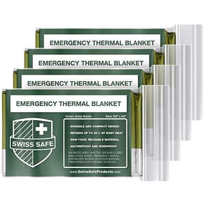 Swiss Safe Emergency Mylar Thermal Blankets