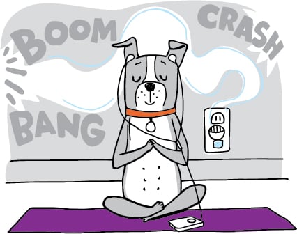 yoga dog tip illustration