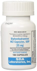Various Diphenhydramine 25mg
