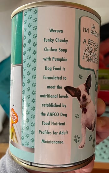 Weruva dog food AAFCO statement