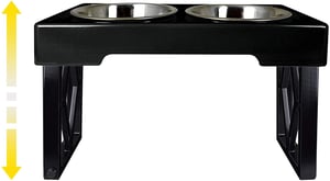 adjustable elevated dog water and food bowl feeder