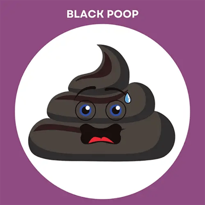 black poop