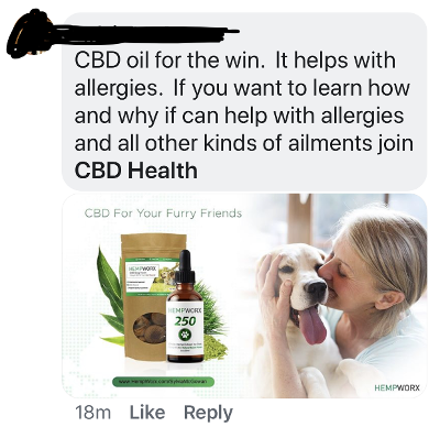 CBD-Facebook-for-pets-advertising