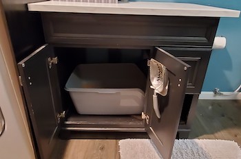 diy litter box hider