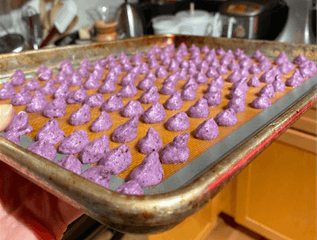 blueberry meringue dog treats