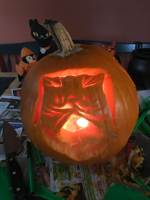 finished mazel pumpkin