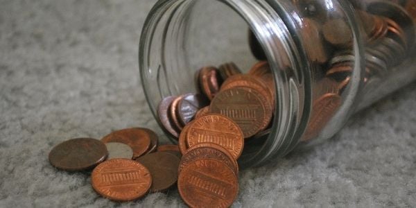 jar of US pennies