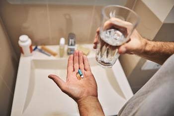 take medication over the sink 