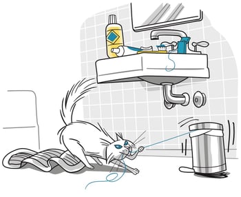 string dangerous for cats