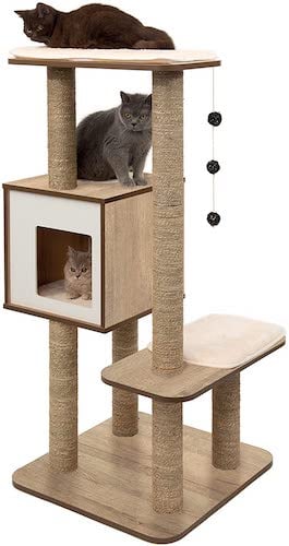 vesper cat tree with three tiers