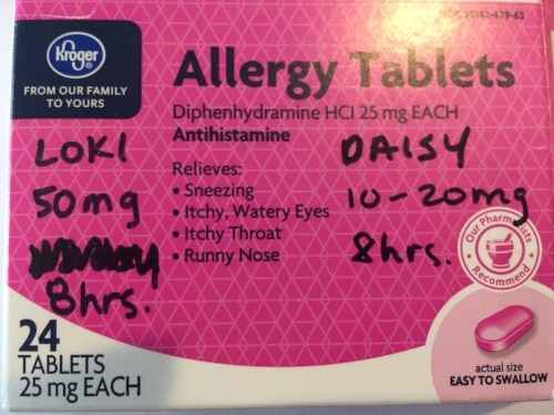 pet benadryl dosage