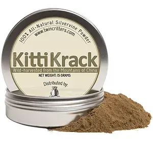 KittiKrack Organic Silvervine Catnip Powder Substitute for Cats & Kittens