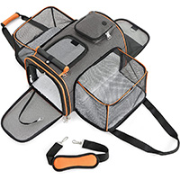Pet Carrier for Small Dogs & Cats - Airline Approved Premium Expandable Soft Animal Carriers