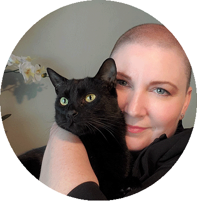 Certified cat trainer LeeAnna Buis with her cat