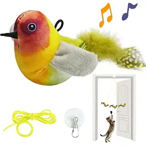 Retractable Hanging Bird Cat Teaser Toy