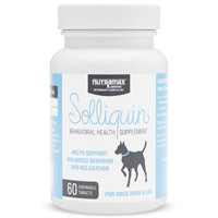 Nutramax Solliquin Chewable Calming Behavioral Health Supplement for All Dogs Over 8lbs