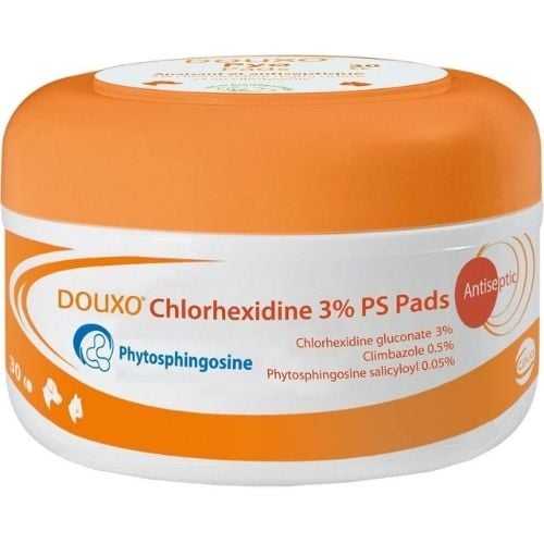 douxo chlorhexidine pads for pet skin issues