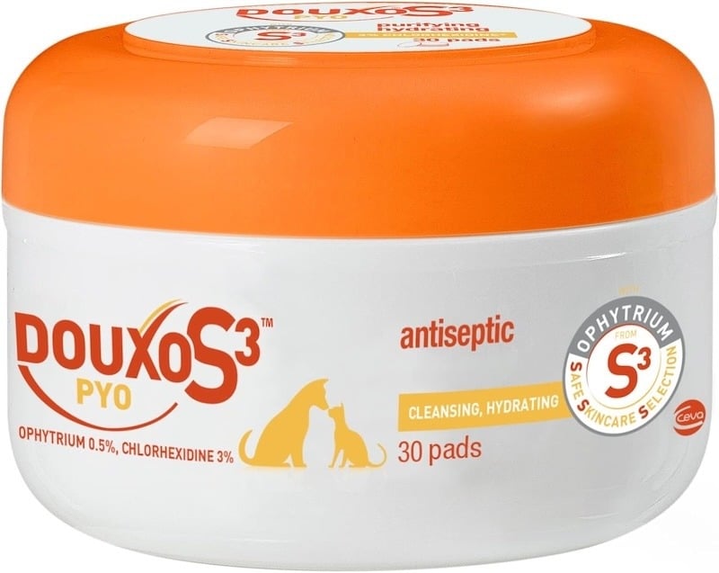 douxo chlorhexidine pads for pet skin issues