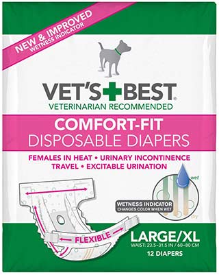 Vet's Best Comfort-Fit Disposable Diapers