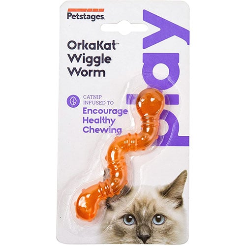 Petstages ORKAkat Wiggle Worm Cat Toy with Catnip