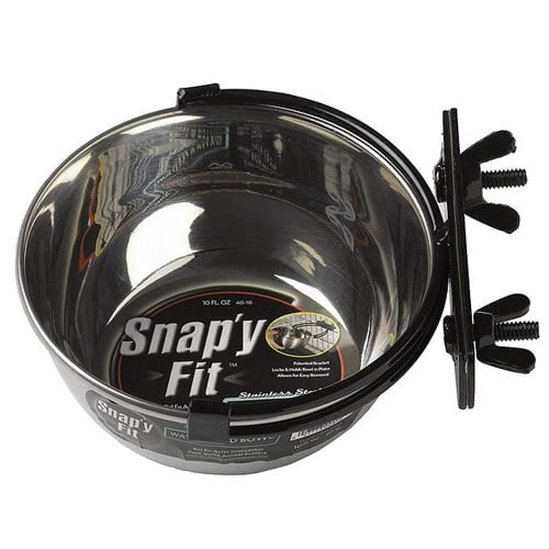 Midwest Snappy Fit Stainless Steel Crate Bowl