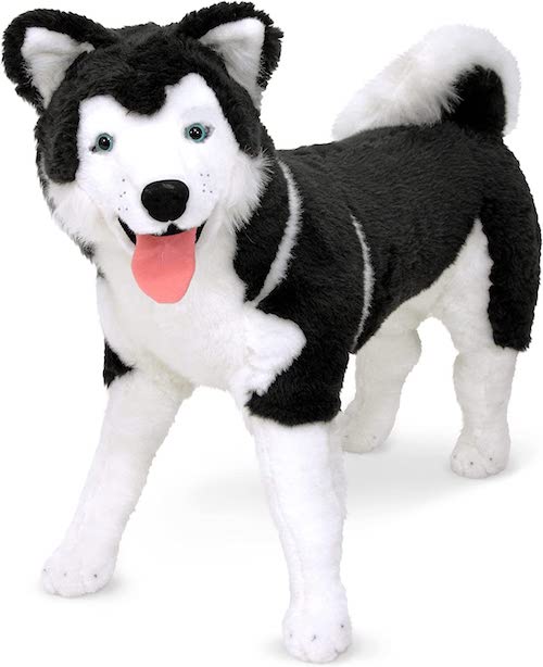 stuffed husky dog