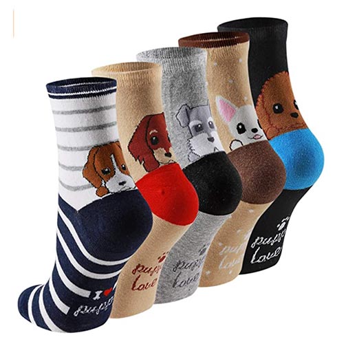 keaza dog themed socks