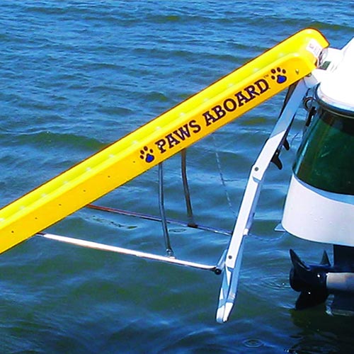 paws aboard dog boat ladder