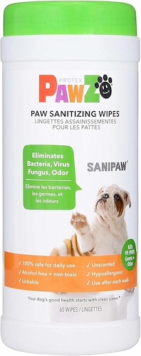 Pawz dog paw wipes