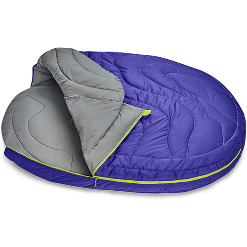 ruffwear highlands dog camping sleeping bag bed
