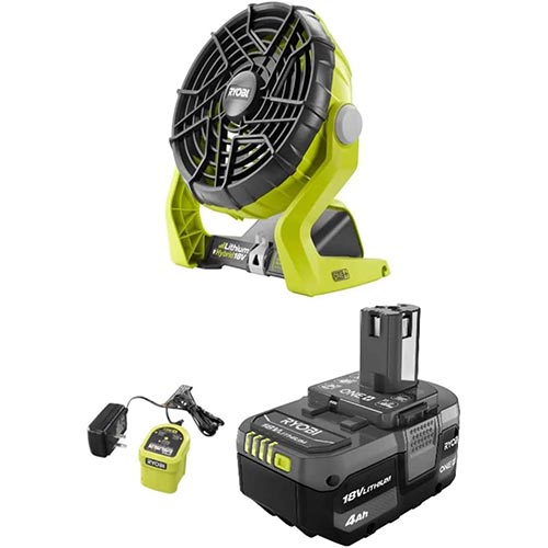 ryobi portable fan with battery