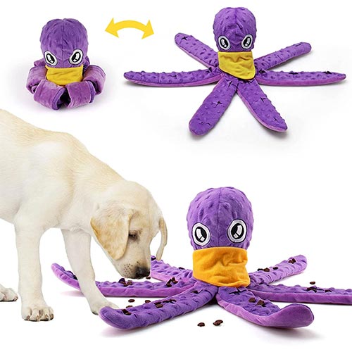 Octopus dog snuffle toy