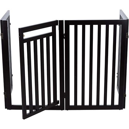 trixie free standing pet gate with door