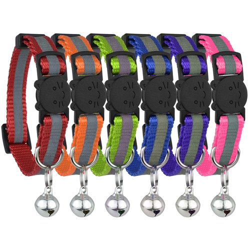 Reflective Cat Collar Night Visibility with Bell