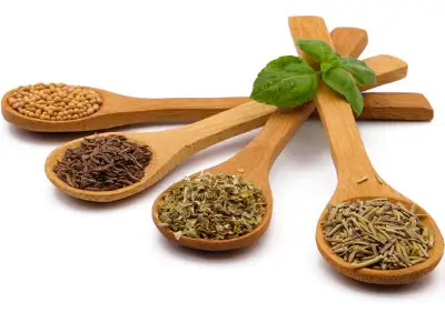 spices on spoons